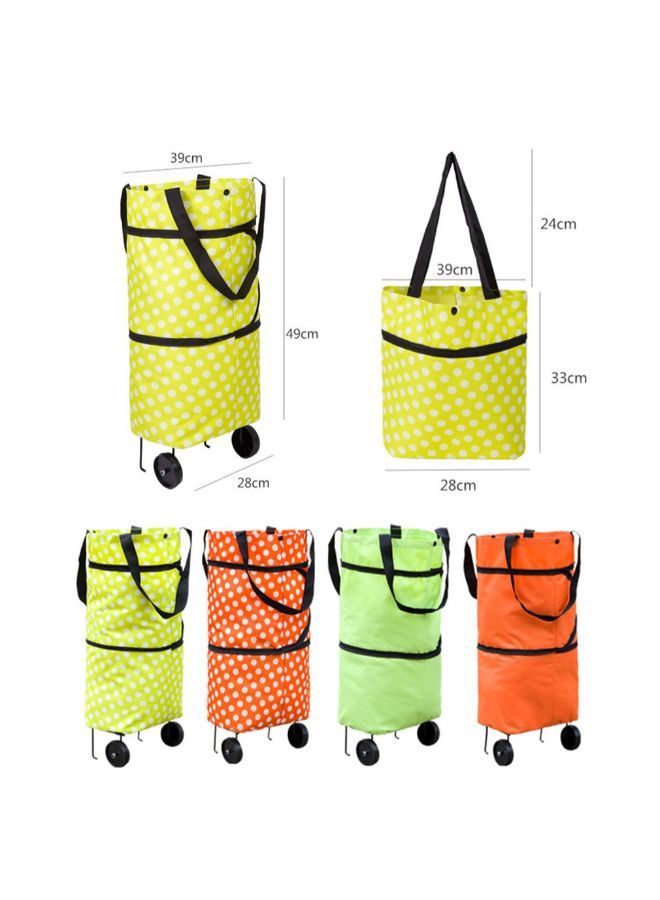 Foldable Shopping Trolley Wheel Bag Multicolour