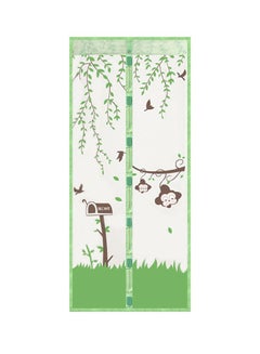 Generic Magnetic Screen Door Mosquito Net Curtain Green/White 90 x 210centimeter  - Image 1