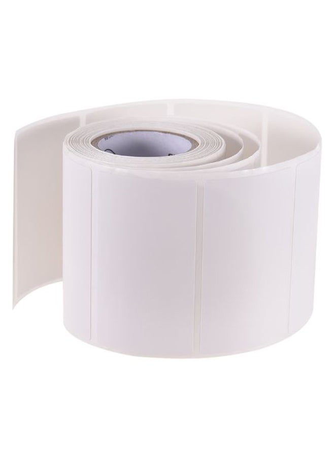 لفة ورق ملصقات بتصميم مطبوع أبيض