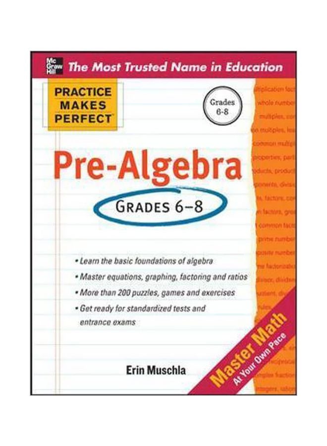 Pre-algebra: Grades 6-8 Paperback English by Erin Muschla - 31-10-2012