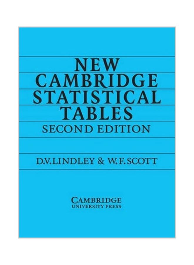 New Cambridge Statistical Tables Paperback English by Dennis V. Lindley - 01-03-2019 