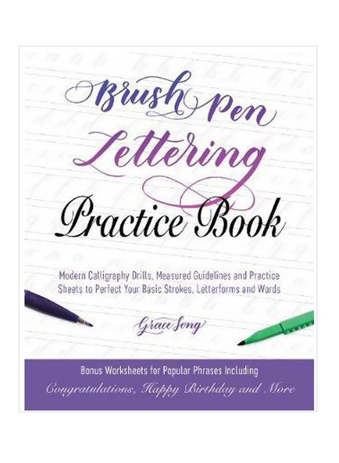 Brush Pen Lettering Practice Book Paperback English by Grace Song - 19-07-2018 