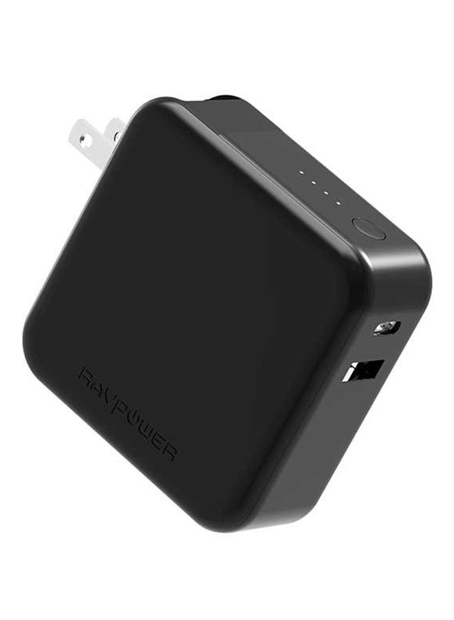 RAVPOWER 5000.0 mAh Portable Power Bank Black  - Image 1