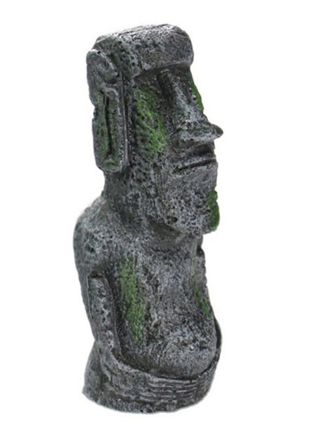 ماركة غير محددة - صخور بأشكال صور شخصية لتزيين حوض السمك رمادي/أخضر - Image 1