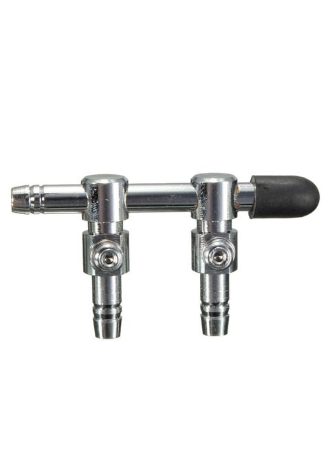 Aquarium Fish Tank Pipe Line Air Pump Black/Silver