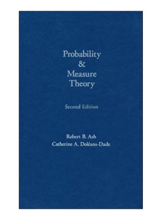 Probability And Measure Theory paperback english - 8-Dec-99 - v1562606565/N27452931A_1