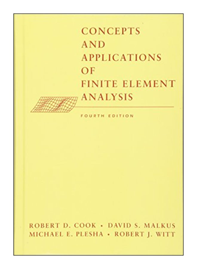 null - Concepts And Applications Of Finite Element Analysis hardcover english - 37195 - Image 1