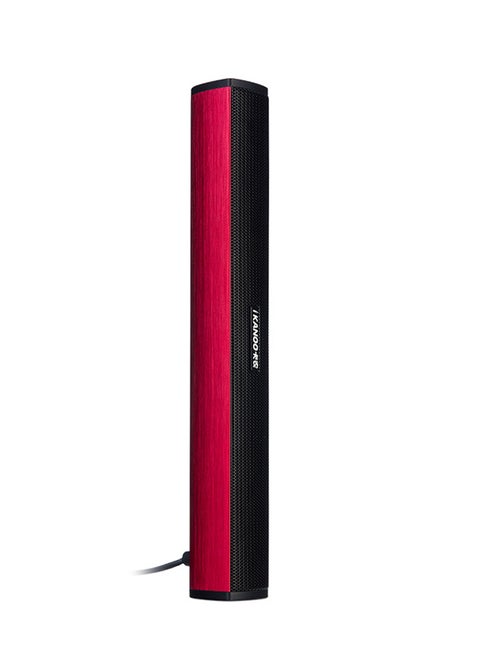 USB Wired Computer Speaker With Clamp And Base Red/Black