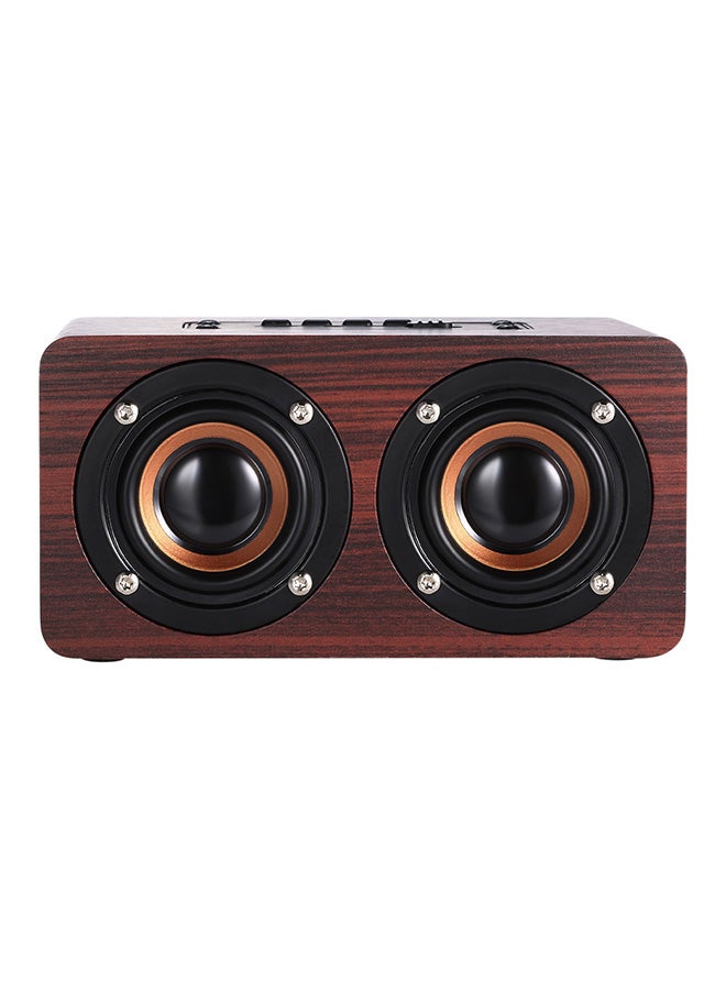 Wood Grain Dual Bluetooth Speaker Black/Brown