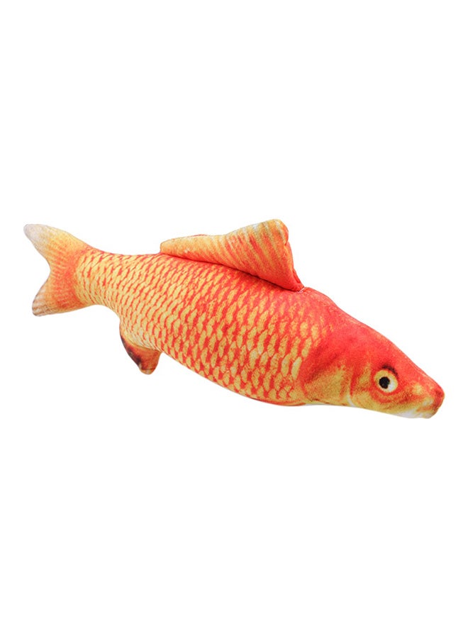 Vivid Artificial Fish Shape Cat Chew Toy Gold/Red 25grams