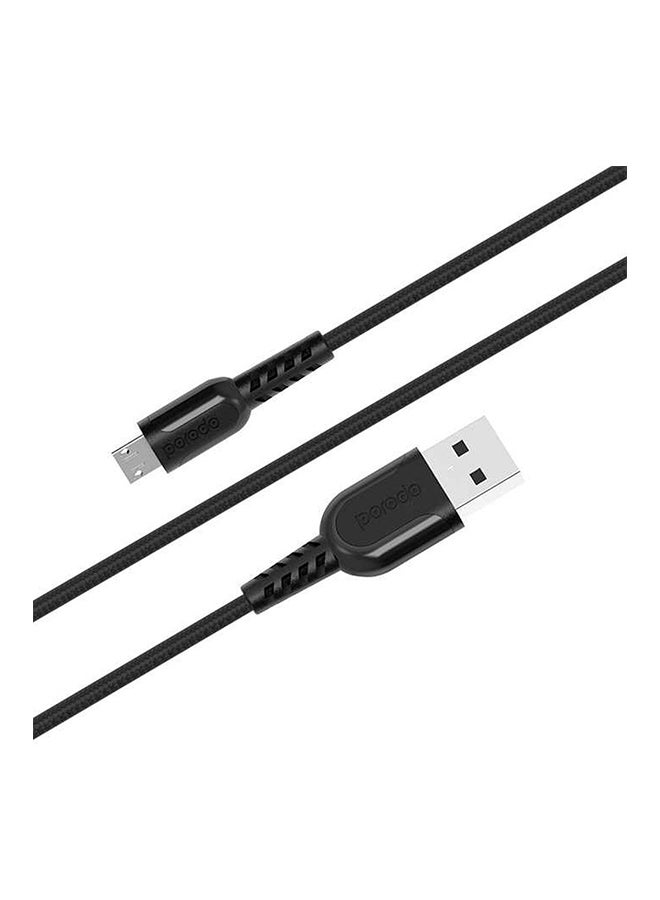 Pordo Metal Braided Lightning Cable Black 