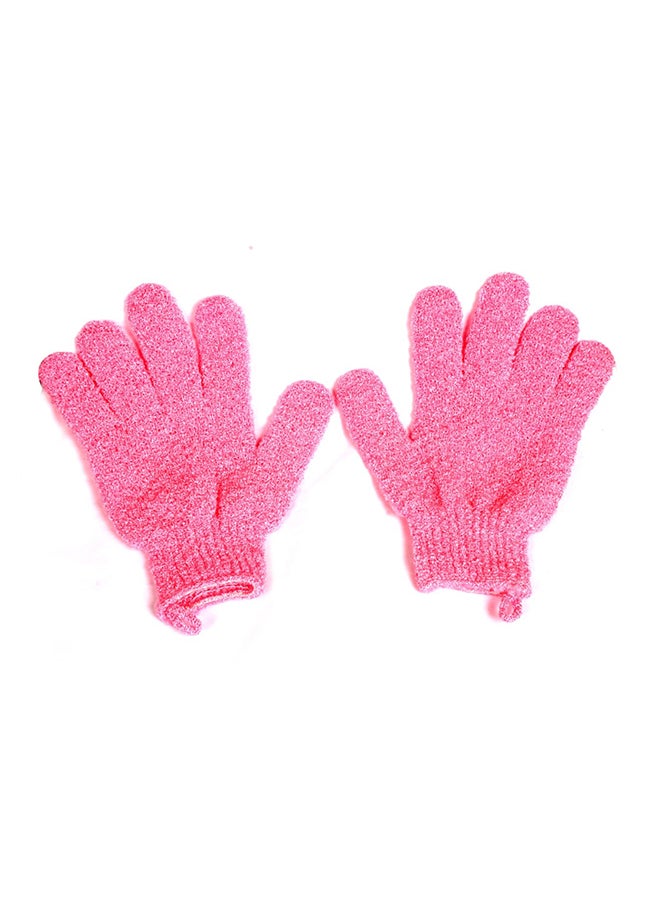 قفازات الاستحمام من الألياف وردي 250جرام