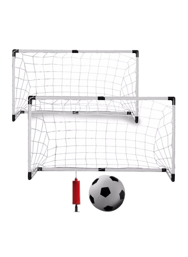 Generic 4-Piece Portable Mini Soccer Sports Football Goals Net For Indoor Outdoor Garden Set 92x61x48cm  - Image 1