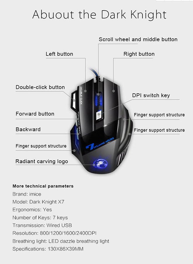 X7 Gaming Mouse Black - v1562741862/N19469969A_3