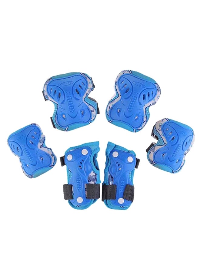 6- Pieces Roller Skating Knee Elbow Wrist Pad Set M