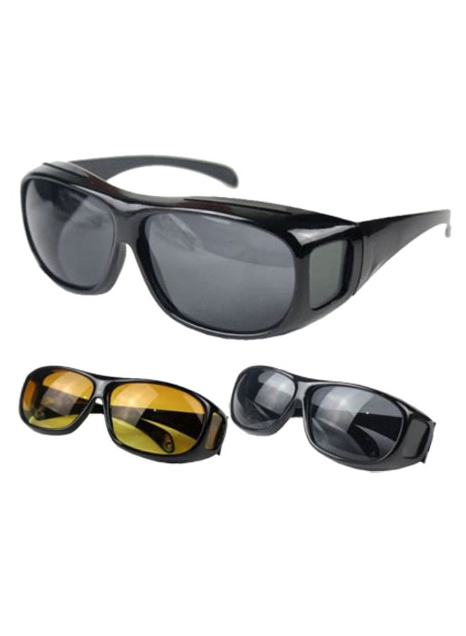 Generic 2-Piece Protection Polarized HD Night Vision Sports Sunglasses  - Image 2