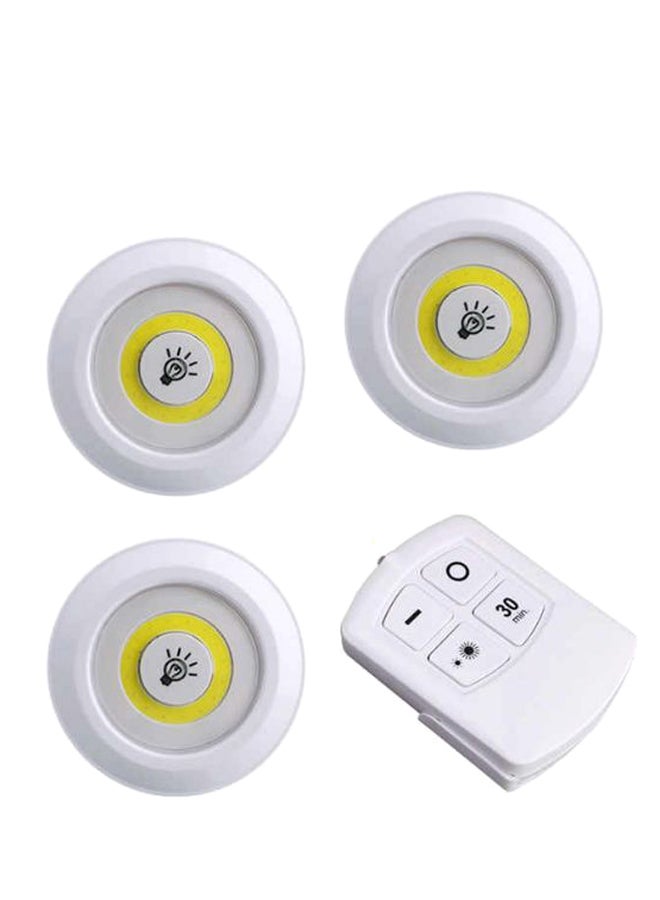 طقم مصابيح LED مزودة برقاقات مثبتة على لوحة الدارات مكون من 3 قطع ومرفق معه جهاز تحكم عن بُعد