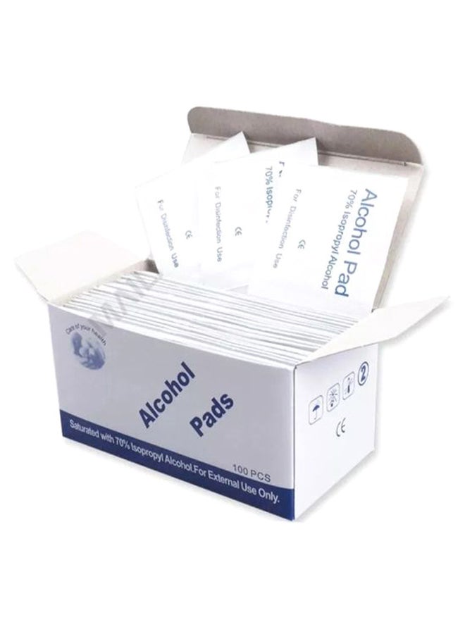 Generic Pack Of 100 Disposable Sterilization Wipe Pad White 5 x 5cm  - Image 1