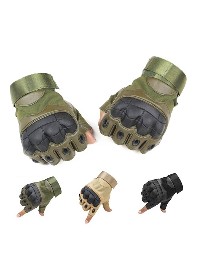 Bluelans - Breathable Anti-Slip Military Half Finger Gloves L - Image 1