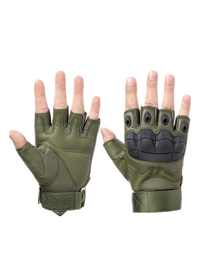 Bluelans Breathable Anti-Slip Military Half Finger Gloves M - Image 1