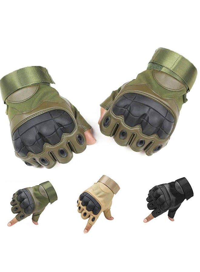 Bluelans Breathable Anti-Slip Military Half Finger Gloves M - Image 2