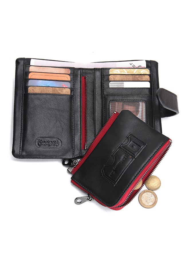 Leather Bifold Wallet Black