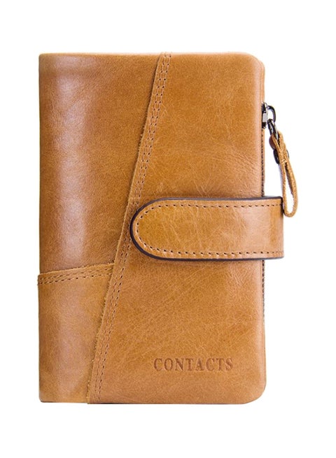 Leather Bifold Wallet Brown