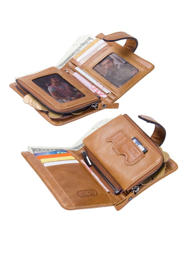 CONTACTS Leather Bifold Wallet Brown  - Image 3