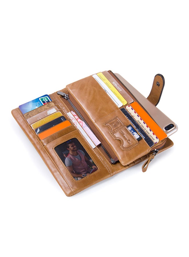 CONTACTS - Leather Bifold Wallet Yellow - Image 1