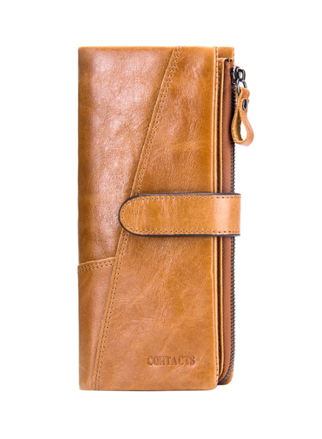 CONTACTS - Leather Bifold Wallet Yellow - Image 1