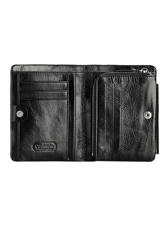 CONTACTS - Leather Trifold Wallet Black - Image 1