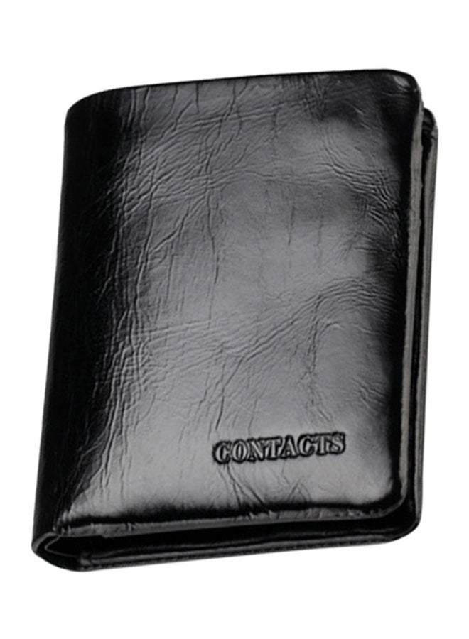 CONTACTS Leather Bifold Wallet Black - Image 1