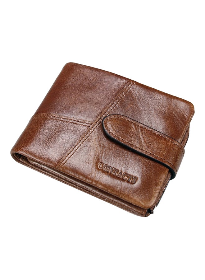 CONTACTS Leather Bifold Wallet Brown  - Image 1