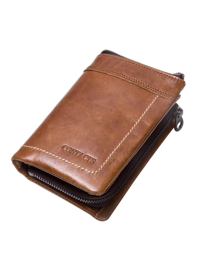 CONTACTS Leather Wallet Brown - Image 1