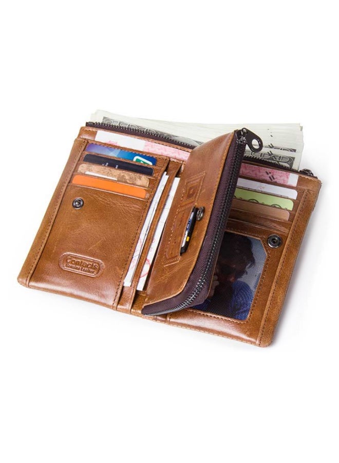 CONTACTS Leather Wallet Brown - Image 4