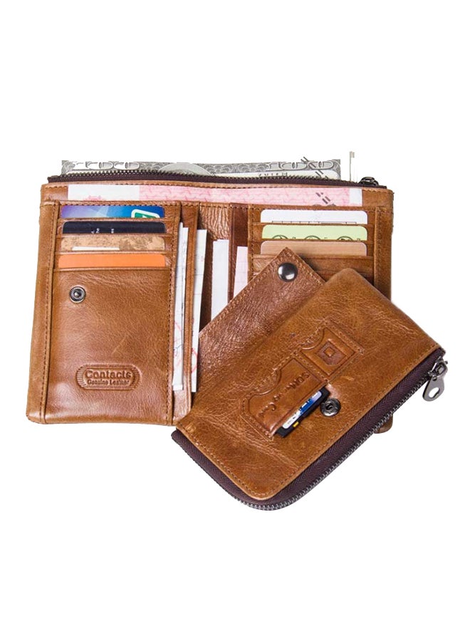 CONTACTS Leather Wallet Brown - Image 3