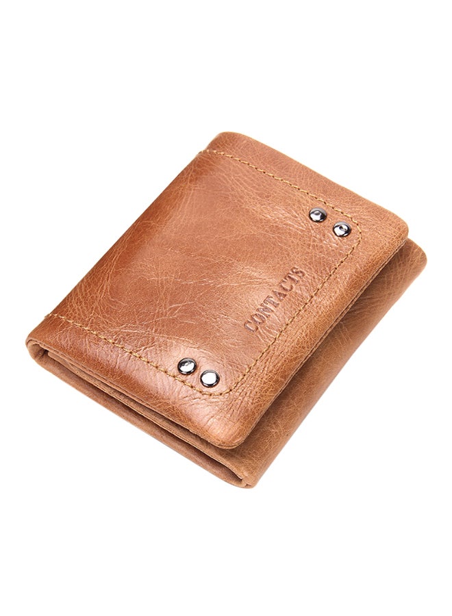 CONTACTS - Leather Trifold Wallet Yellow - Image 1