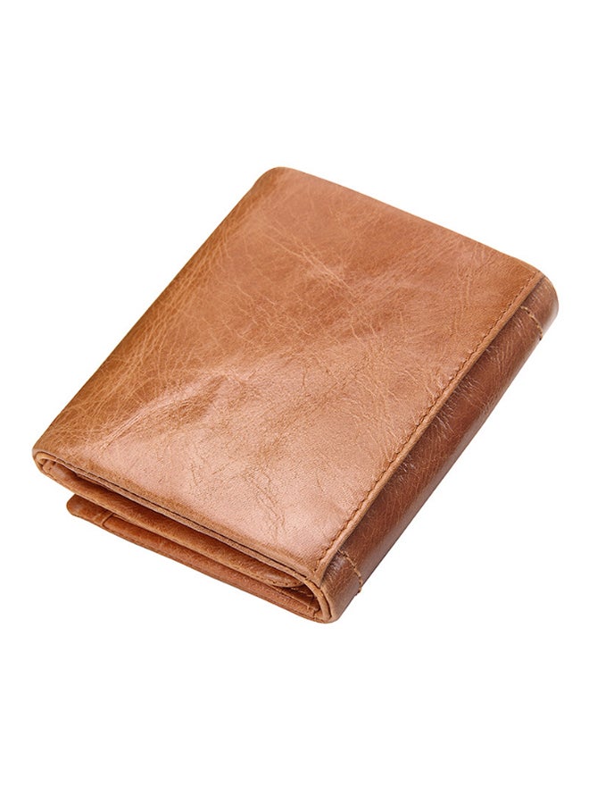 CONTACTS - Leather Trifold Wallet Yellow - Image 1