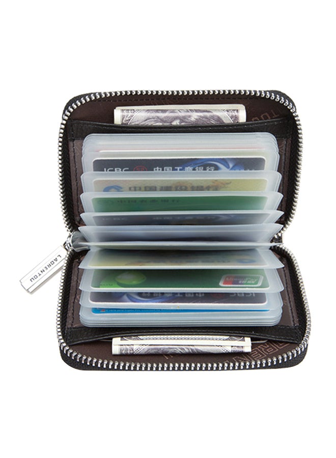 LAORENTOU - Leather  Card Holder Wallet Black - Image 1
