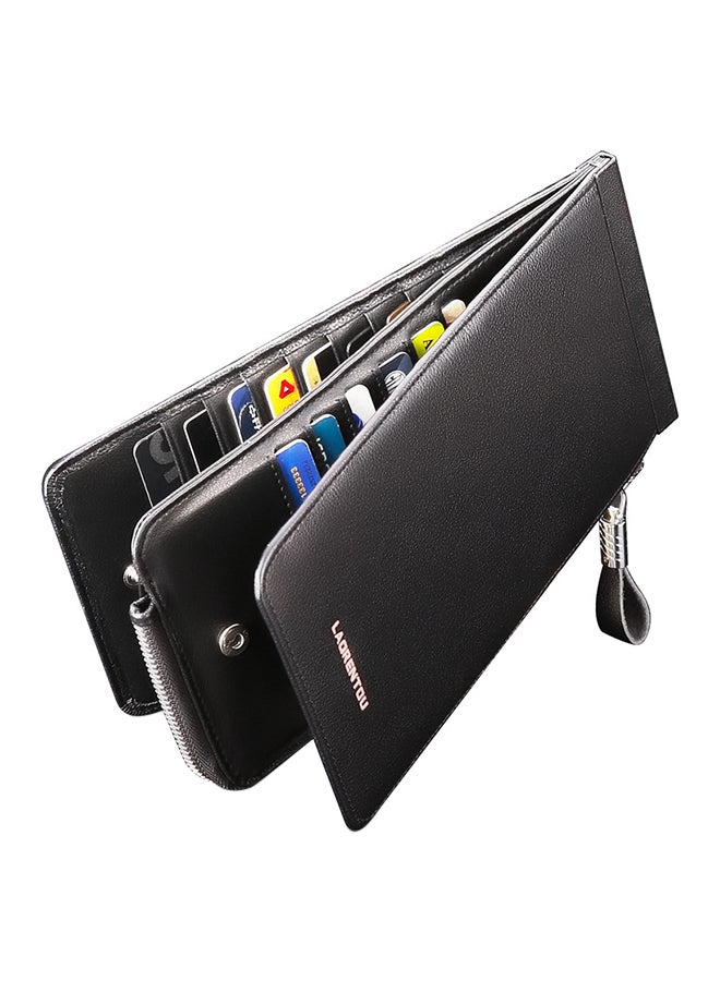 LAORENTOU Leather  Card Holder Wallet Black  - Image 3