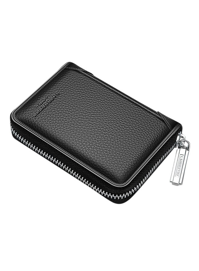 LAORENTOU - Leather  Card Holder Wallet Black - Image 1