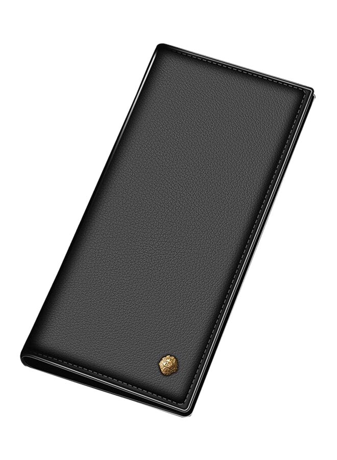 LAORENTOU - Leather Long Style Wallet Black - Image 1
