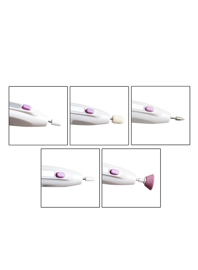 Generic Electric Nail Block Beauty Grooming Kit White/Silver/Grey  - Image 4