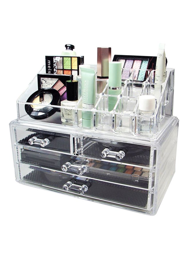 Generic Acrylic Jewelry And Cosmetic Storage Display Boxes Black/White  - Image 4