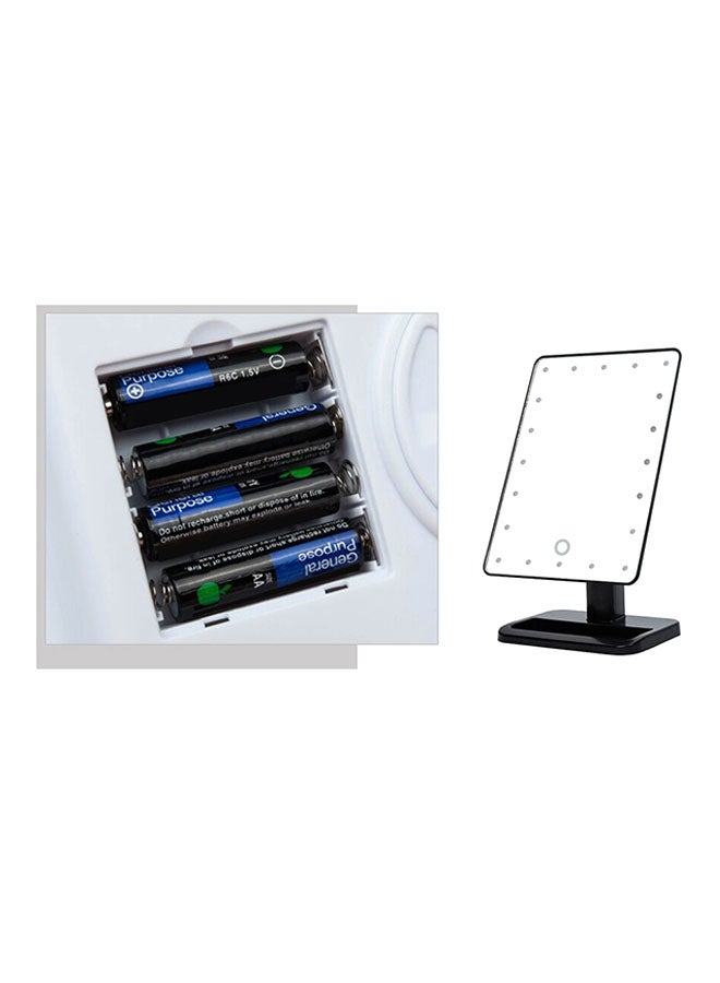 مرآة ماكياج مع 20 ضوء LED أسود - Image 4