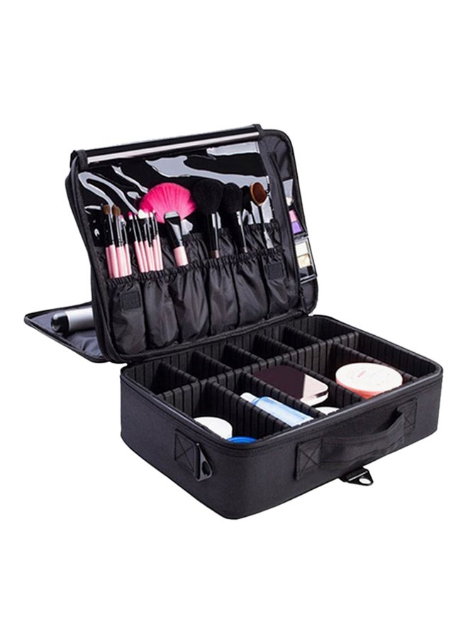 حقيبة مربّعة الشكل لحفظ مستحضرات التجميل أسود - Image 2