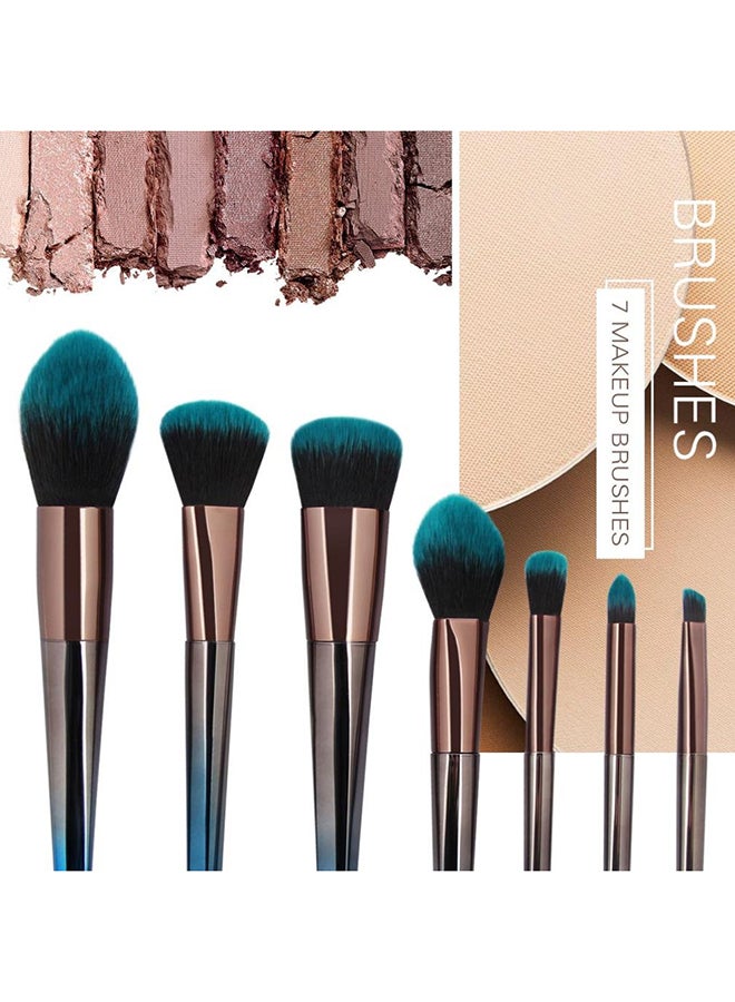 MAANGE - 7 Piece Make Up Brush Set Multicolor - Image 1