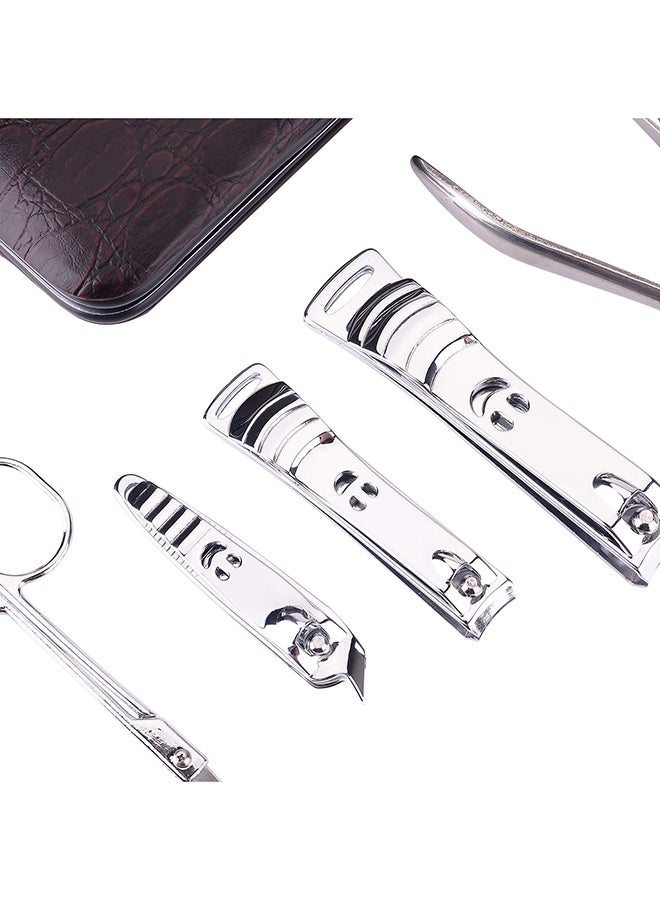 12-Piece Manicure Pedicure Set Silver