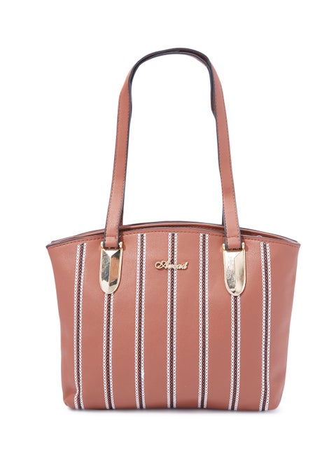 Front Patterned Shoulder Bag Pink