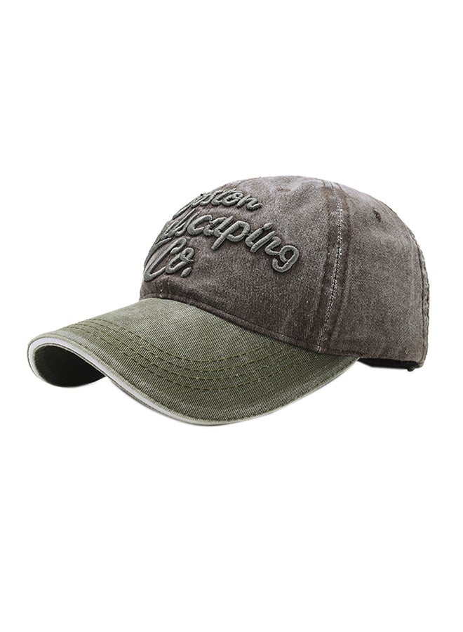 Embroidered Cricket Cap Grey/Green